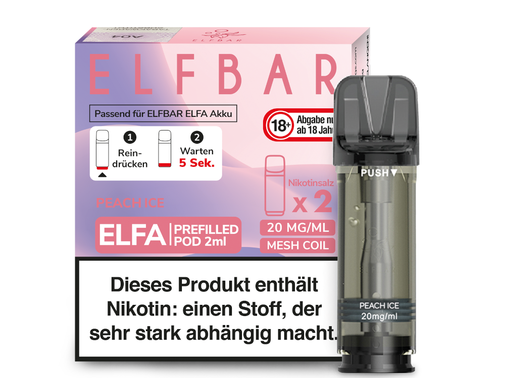 ELFBAR ELFA Pods 2Stk - Peach Ice The House of Smoke ELFBAR ELFA Pods 2Stk - Peach Ice The House of Smoke