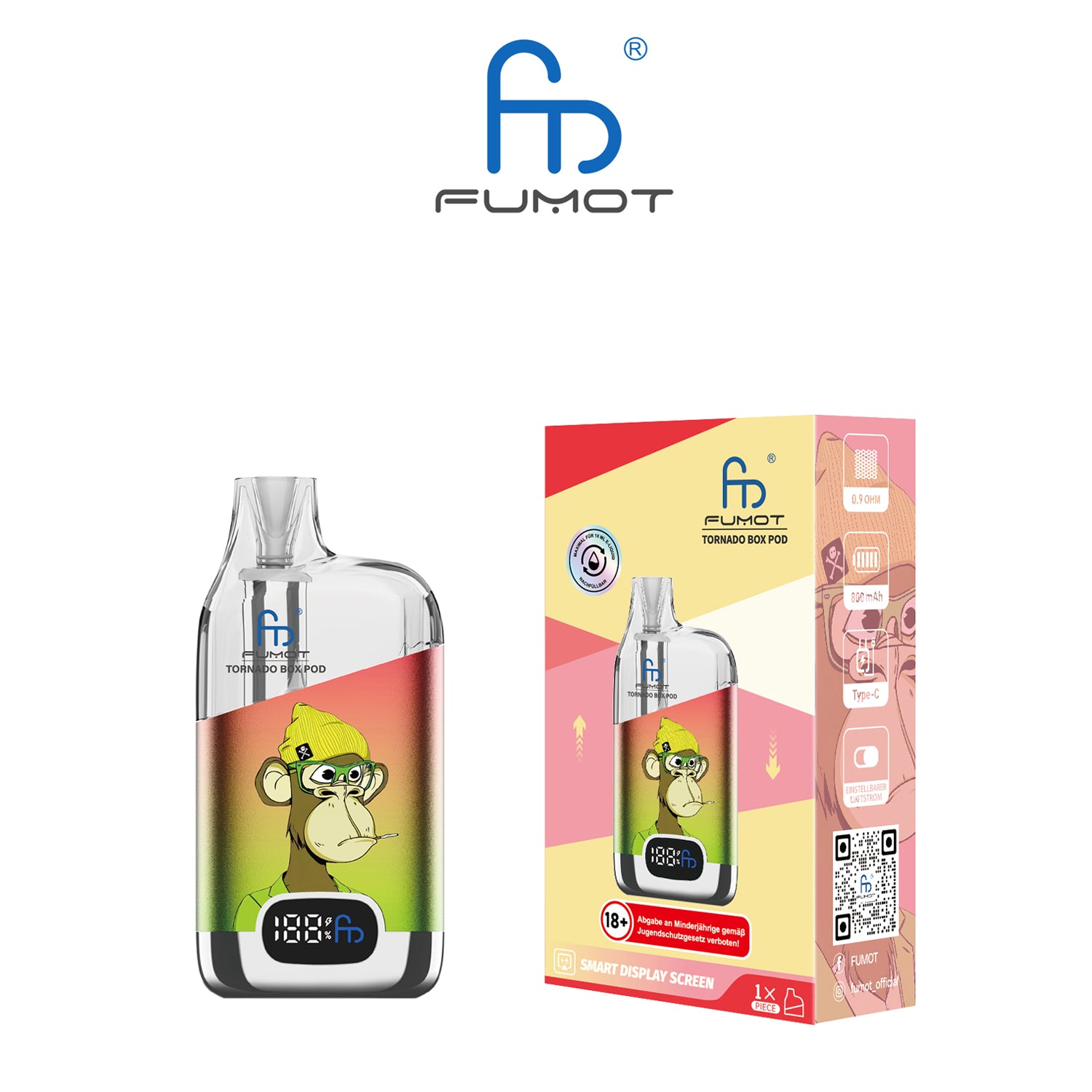 RandM Tornado Box Podkit - Green Red