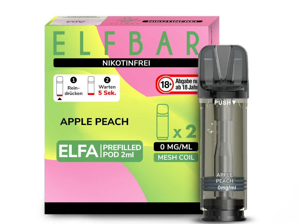 ELFBAR ELFA Pods 2Stk - Apple Peach (Nikotinfrei)