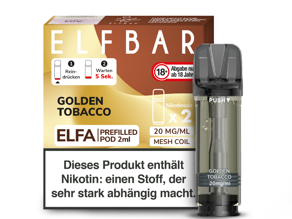 ELFBAR ELFA Pods 2Stk - Golden Tabacco
