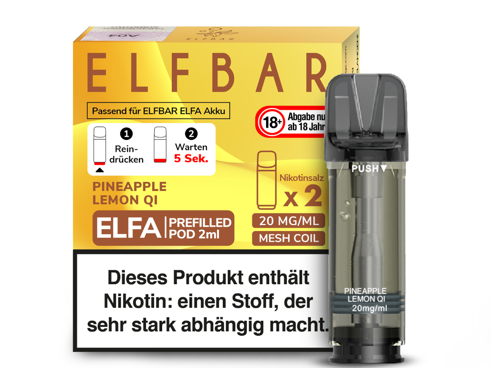 ELFBAR ELFA Pods 2Stk - Pineapple Lemon Qi