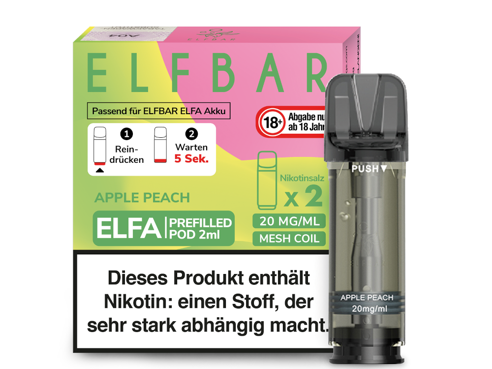 ELFBAR ELFA Pods 2Stk - Apple Peach
