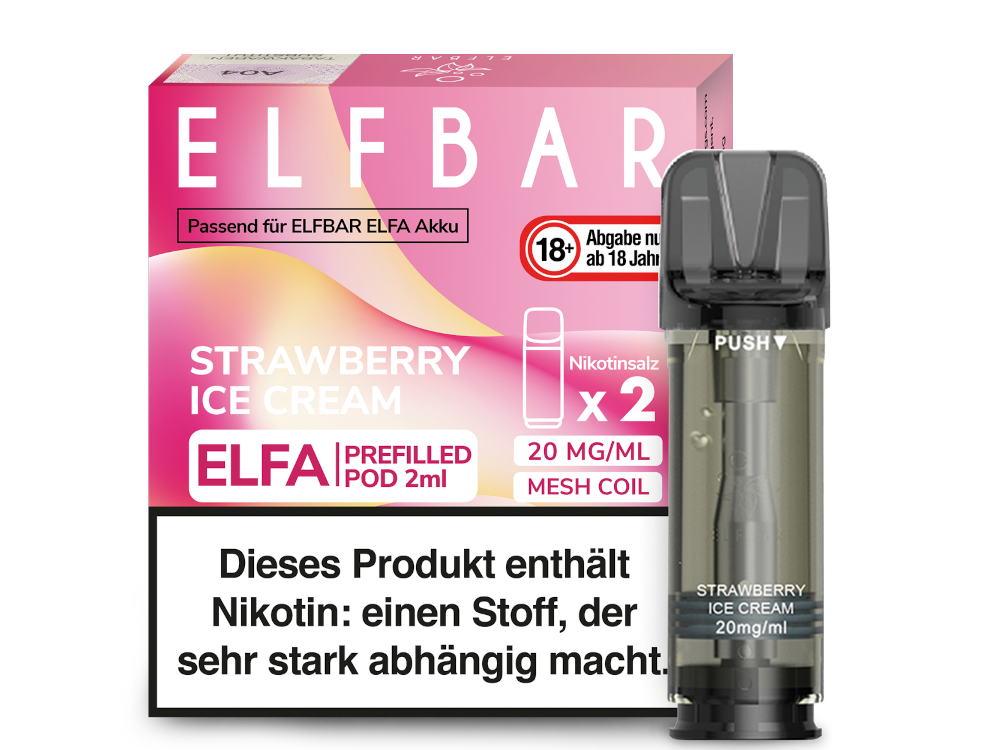ELFBAR ELFA Pods 2Stk - Strawberry Ice Cream