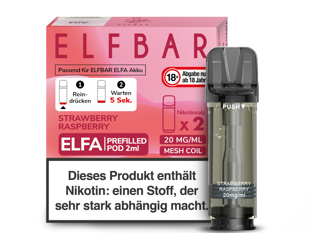 ELFBAR ELFA Pods 2Stk - Strawberry Raspberry