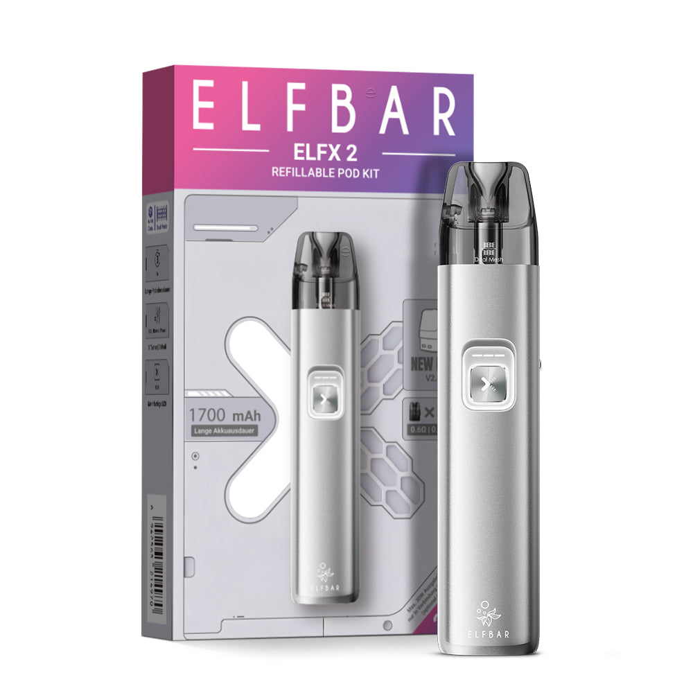 Elfbar ELFX 2 Pod Kit in Titanium Silver