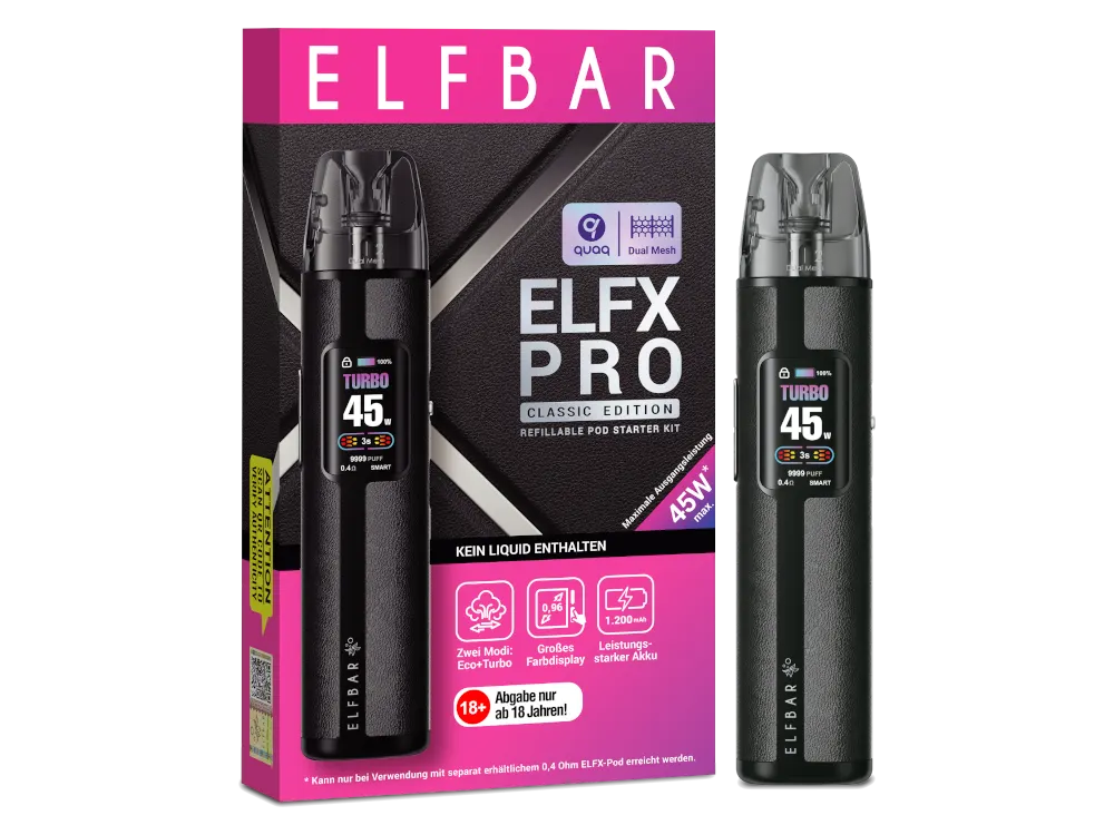 ELFBAR ELFX Pro Pod Kit - Schwarz
