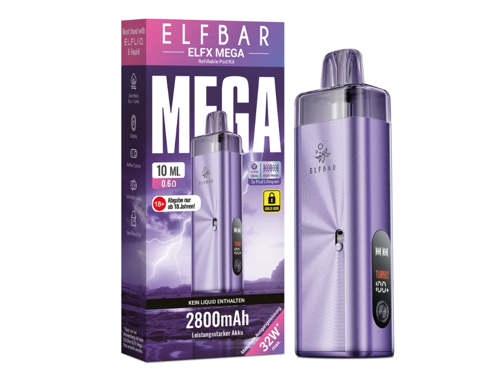 Elfbar ELFX Mega Pod Kit - Purple