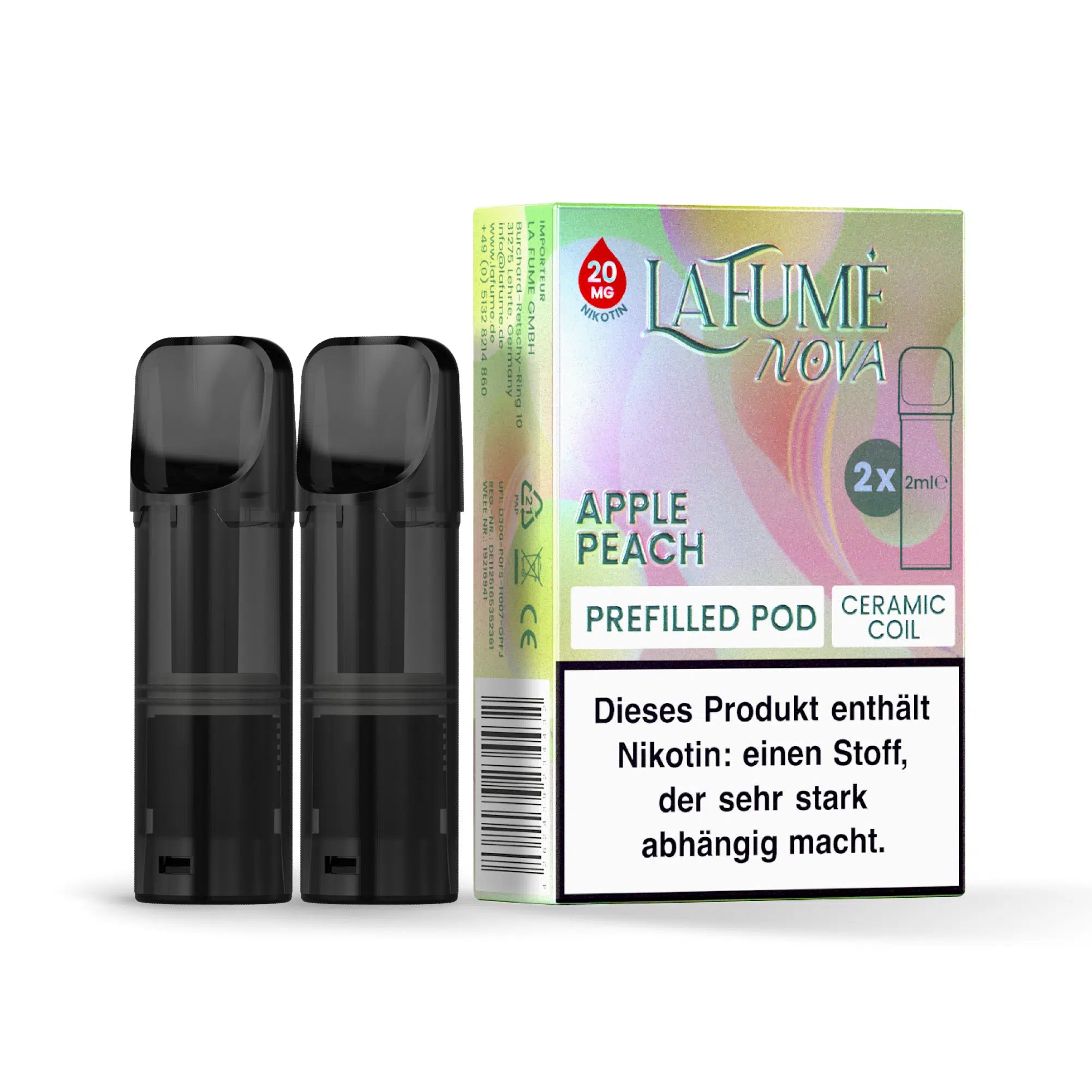 La Fume Nova Pods 2Stk - Apple Peach