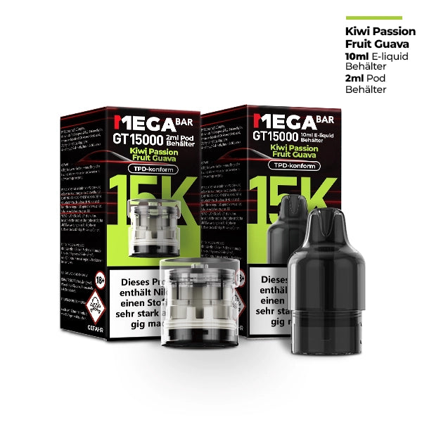 MEGABAR GT15000 Pod Kiwi Passion Fruit Guava