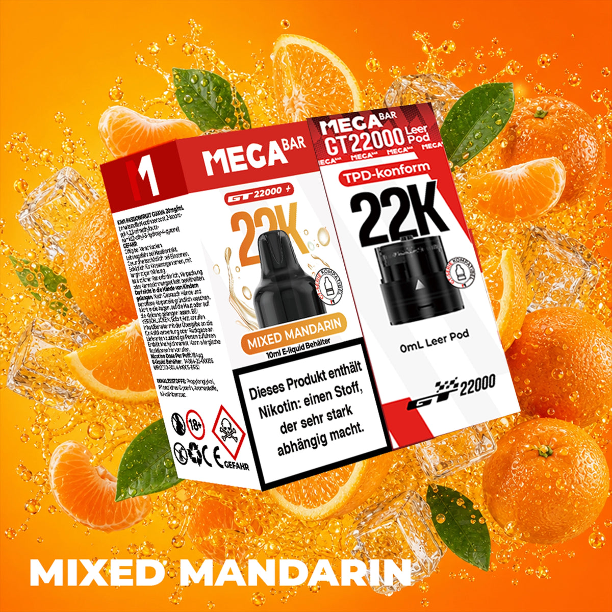 MEGABAR 22K Pod Mixed Mandarin Wechselpod für GT22000