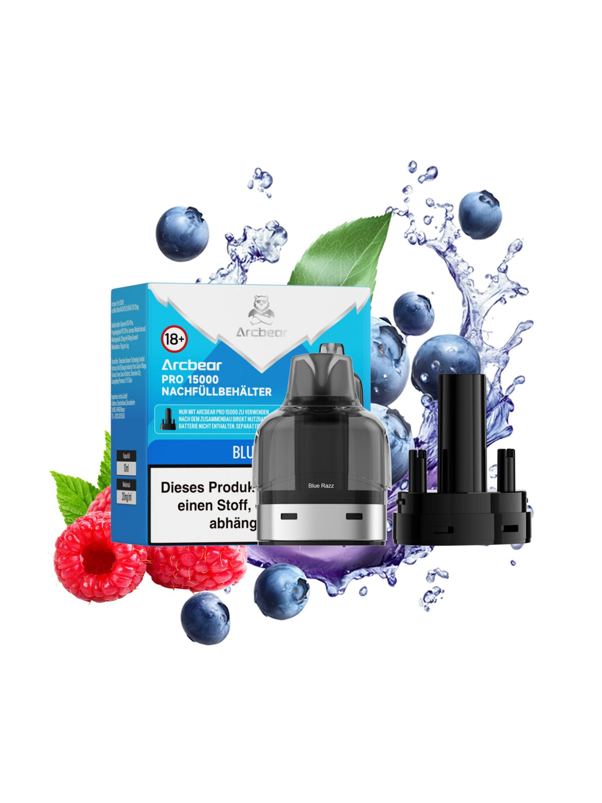 Arcbear Pro 15000 Pod Blue Razz Nachfüllset 0+10 ml