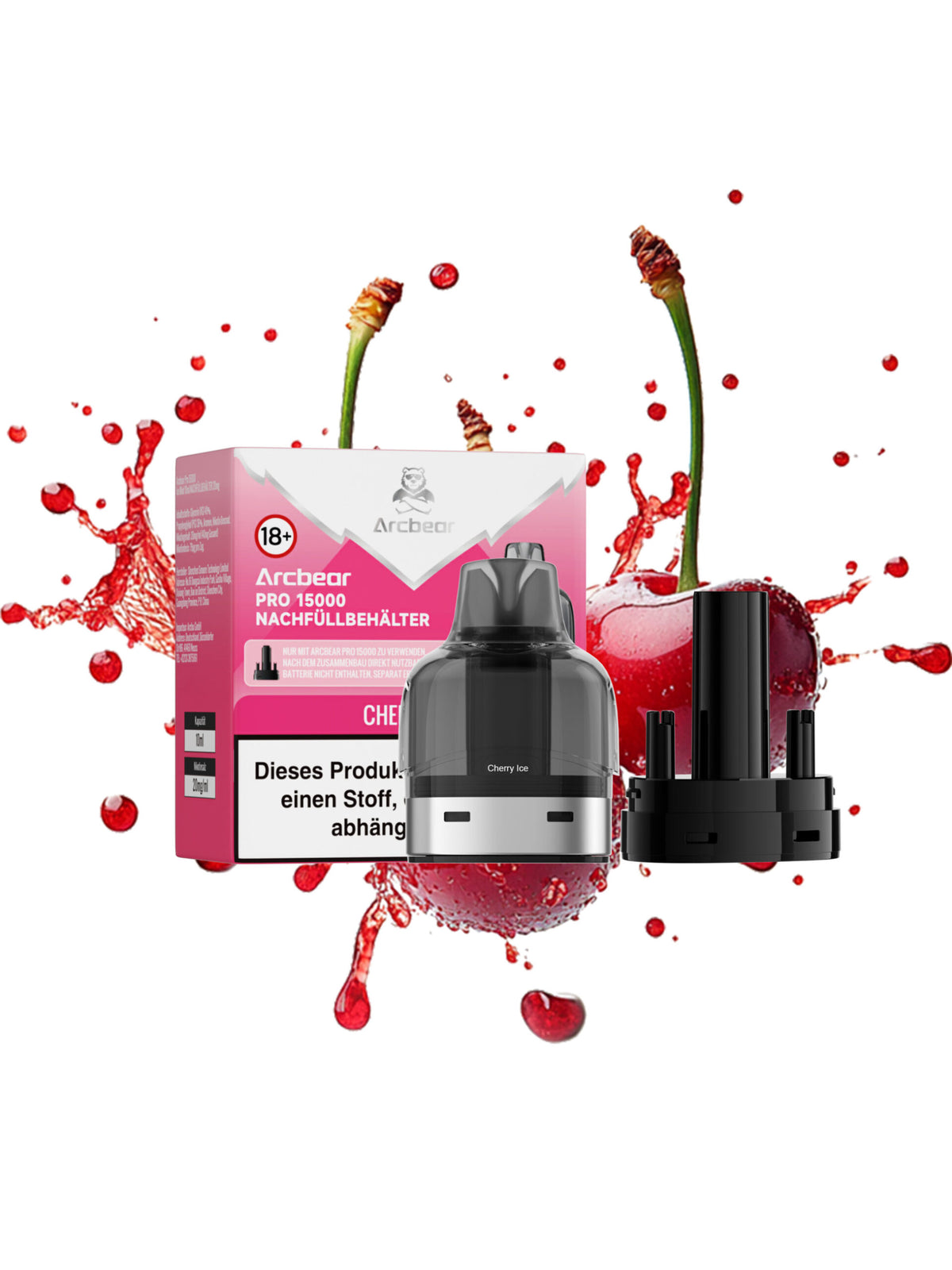 Arcbear Pro 15000 Pod Cherry Ice Nachfüllset 0+10 ml