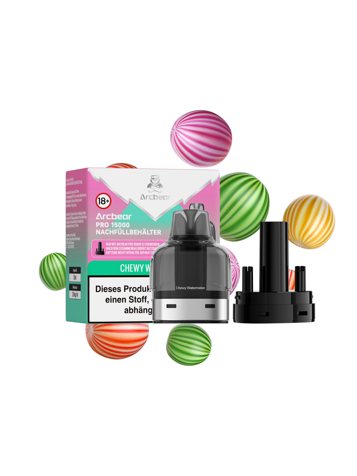 Arcbear Pro 15000 Pod Chewy Watermelon Nachfüllset 0+10 ml