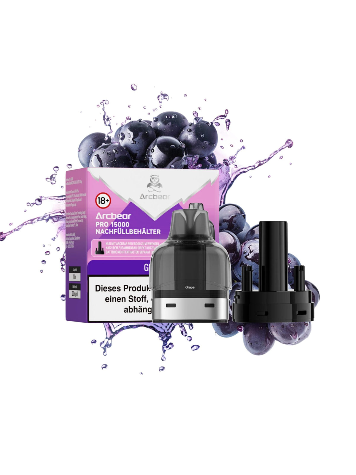 Arcbear Pro 15000 Pod Grape Nachfüllset 0+10 ml