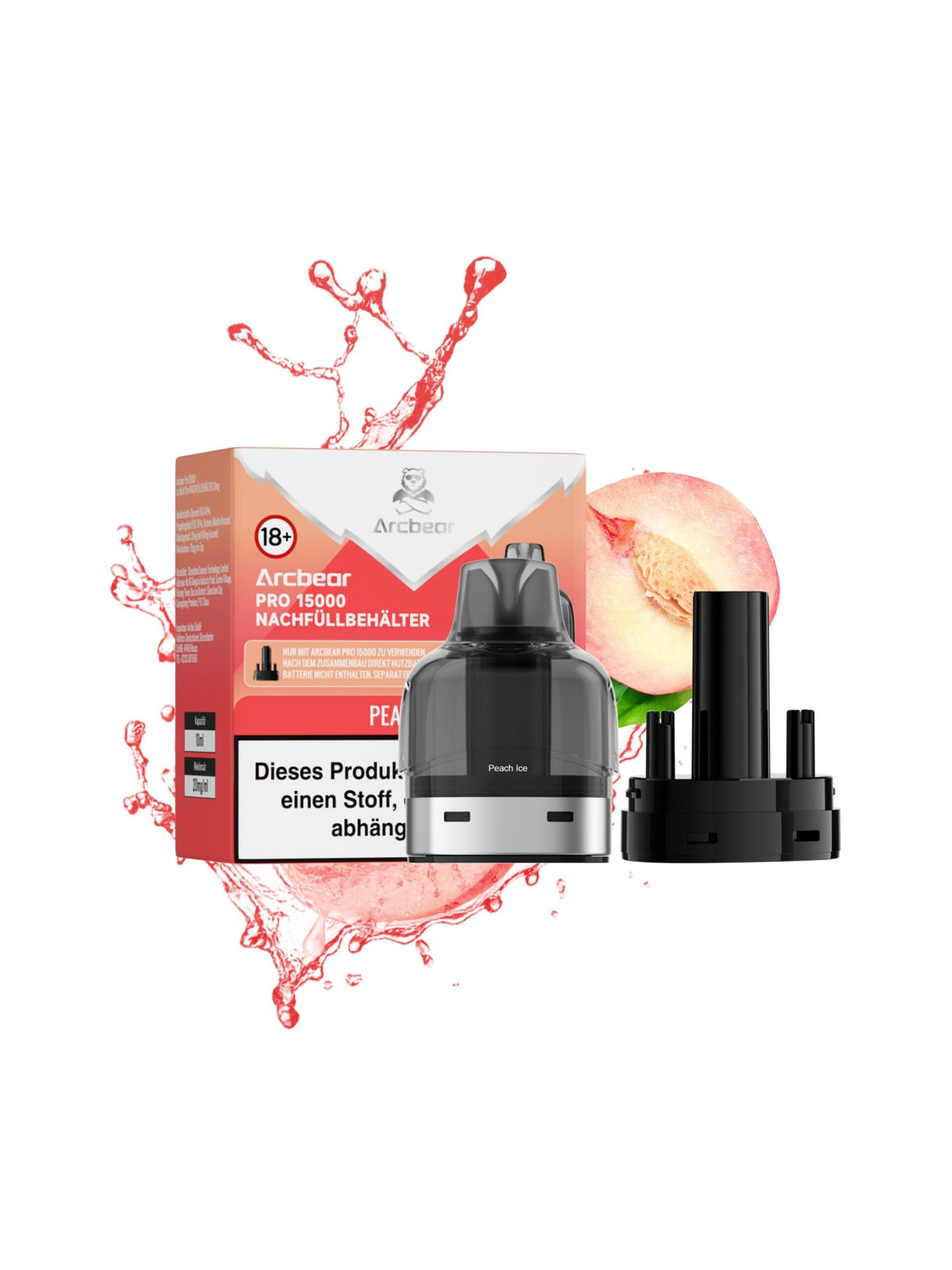 Arcbear Pro 15000 Pod Peach Ice Nachfüllset 0+10 ml