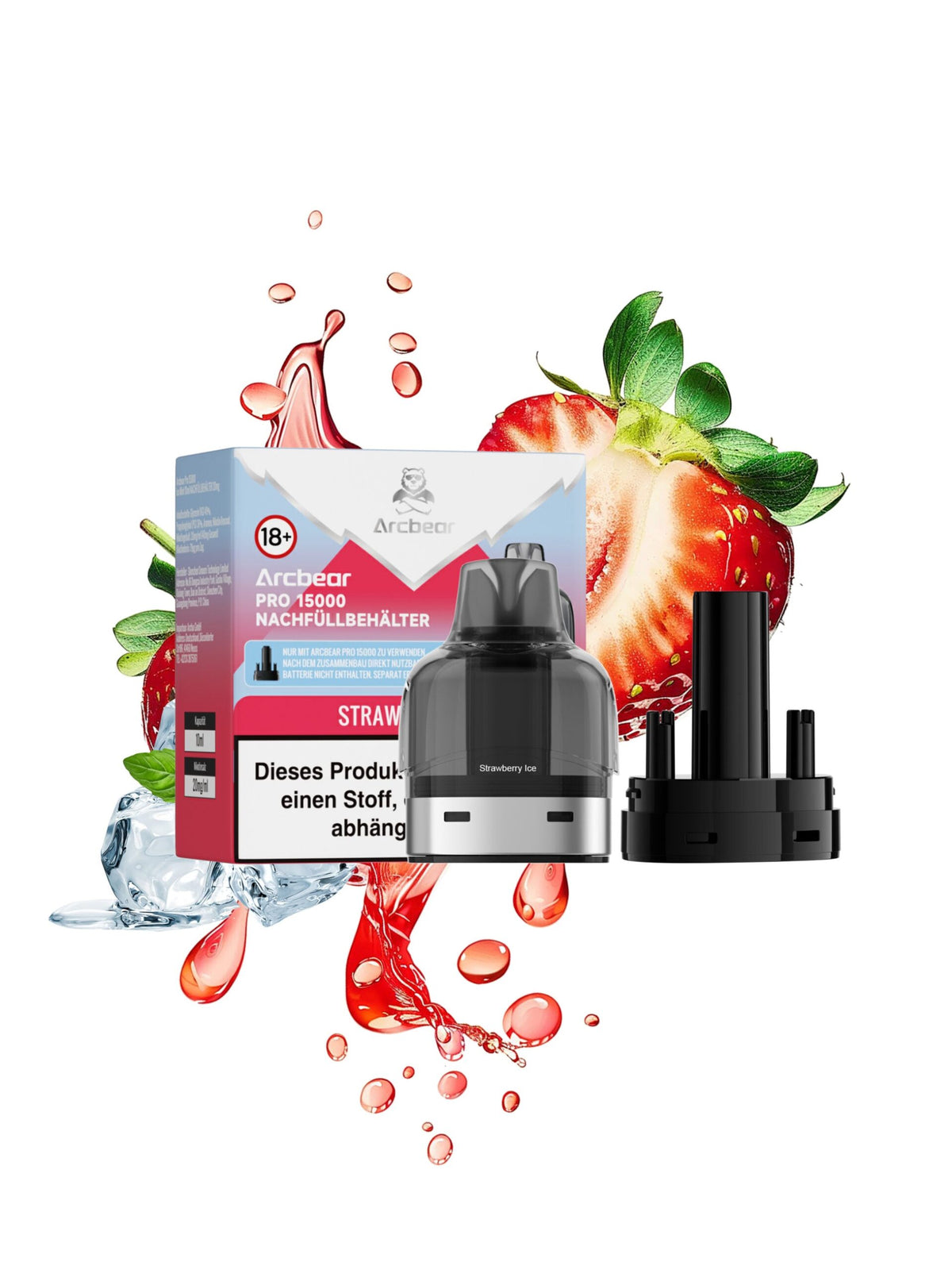 Arcbear Pro 15000 Pod Strawberry Ice Nachfüllset 0+10 ml
