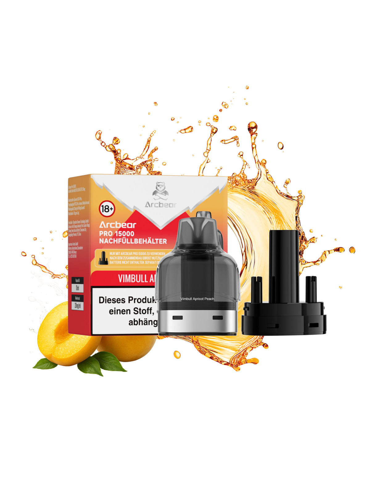 Arcbear Pro 15000 Pod Vimbull Apricot Peach Nachfüllset 0+10 ml