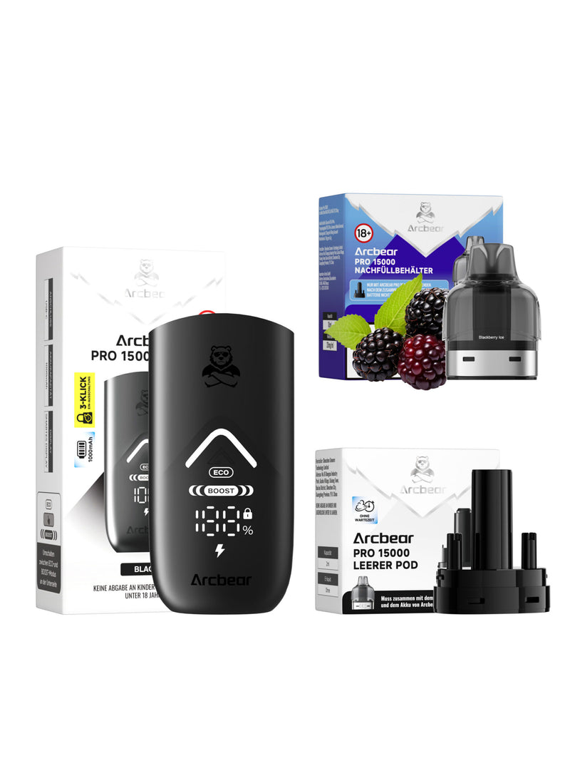 Arcbear Pro 15000 Starterset Blackberry Ice
