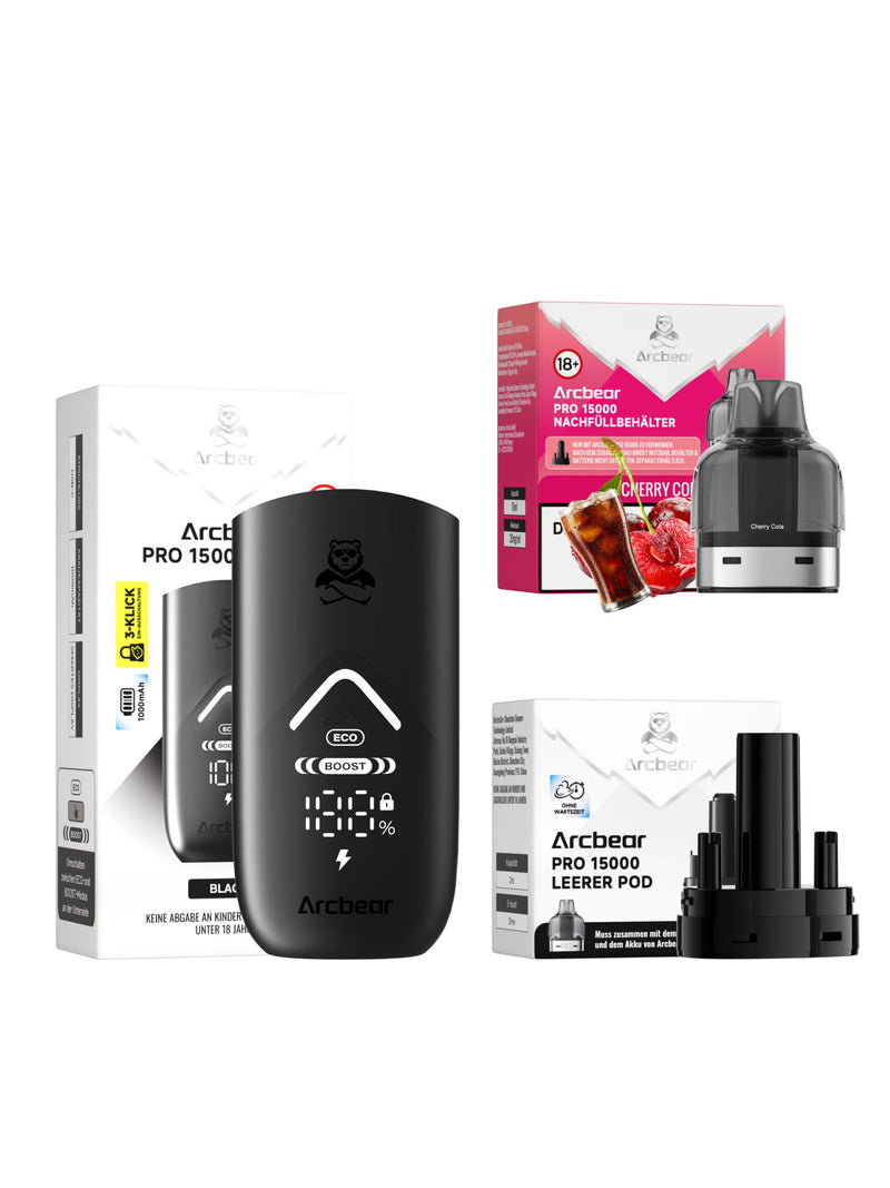 Arcbear Pro 15000 Starterset Cherry Cola