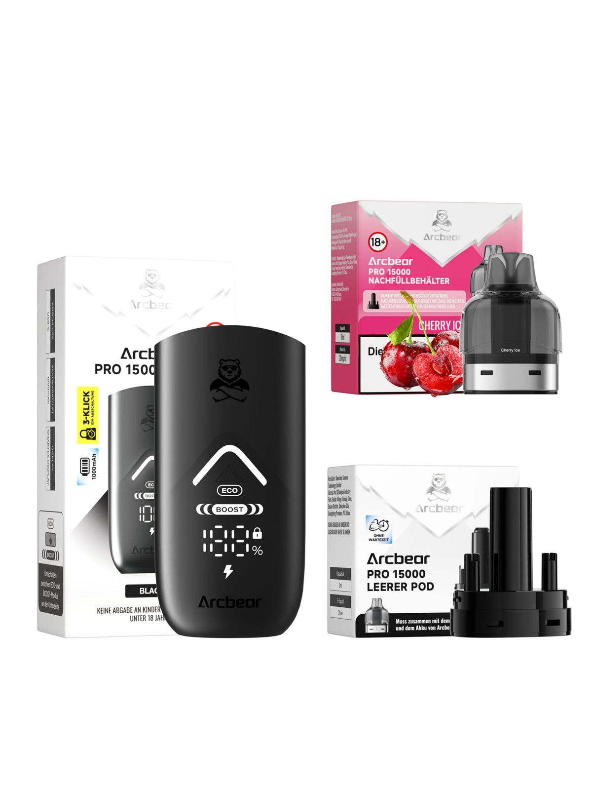 Arcbear Pro 15000 Starterset Cherry Ice