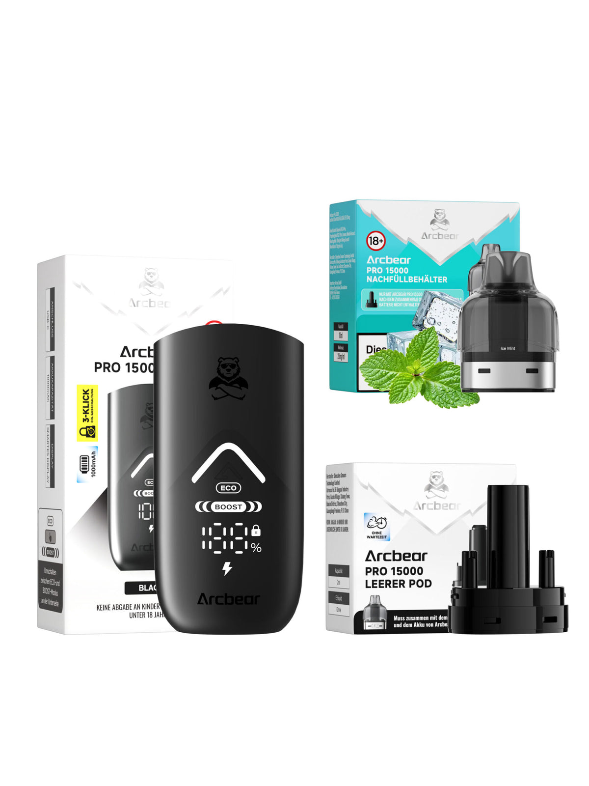 Arcbear Pro 15000 Starterset Ice Mint