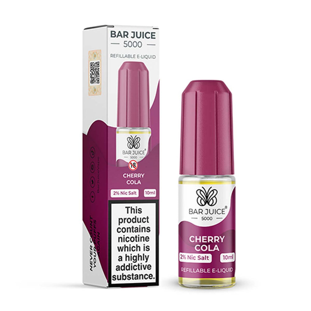 Bar Juice 5000 Liquid Cherry Cola ohne Nikotin, 10-ml-Flasche mit 0 mg/ml