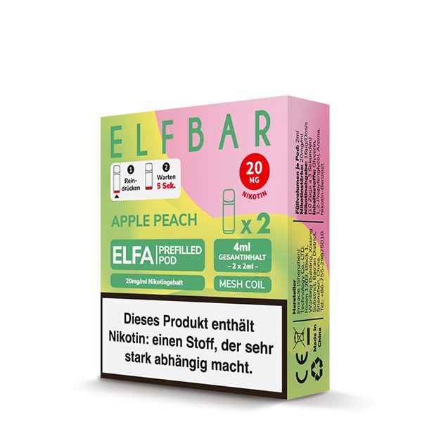 ELFBAR ELFA Pods 2Stk - Apple Peach