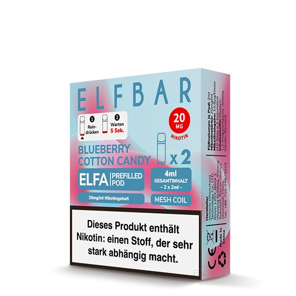 ELFBAR ELFA Pods 2Stk - Blueberry Cotton Candy