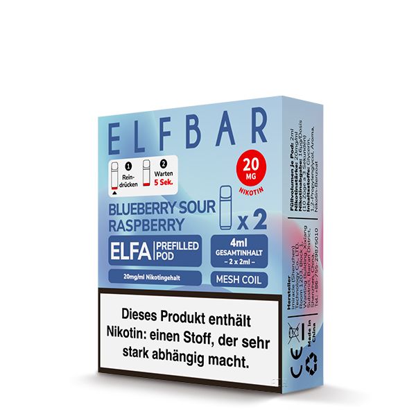 ELFBAR ELFA Pods 2Stk - Blueberry Sour Raspberry