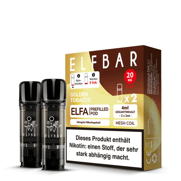ELFBAR ELFA Pods 2Stk - Golden Tabacco
