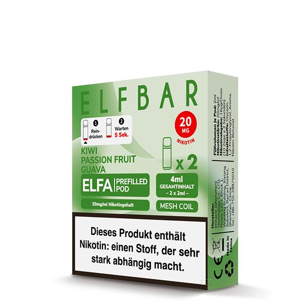 ELFBAR ELFA Pods 2Stk - Kiwi Passion Fruit Guava
