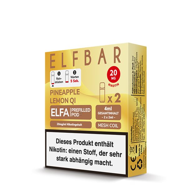 ELFBAR ELFA Pods 2Stk - Pineapple Lemon Qi