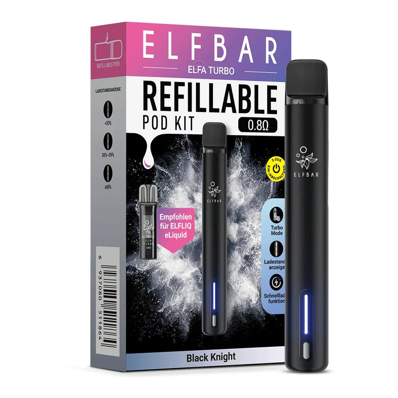 Elfbar Elfa Turbo Pod Kit in Black Knight
