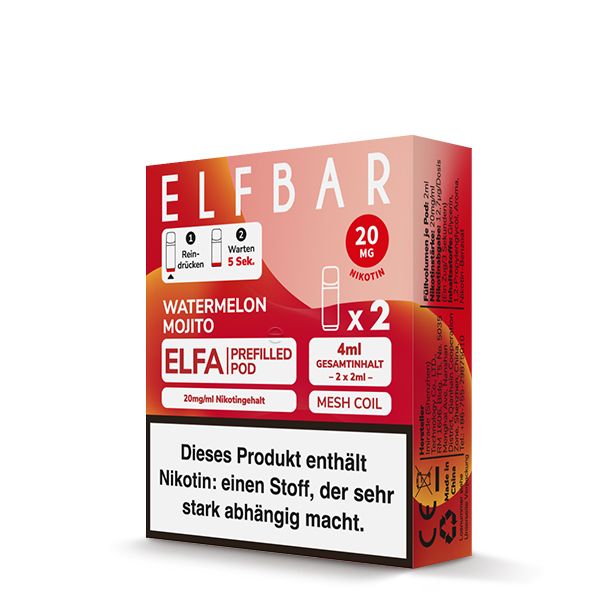 ELFBAR ELFA Pods 2Stk - Watermelon Mojito