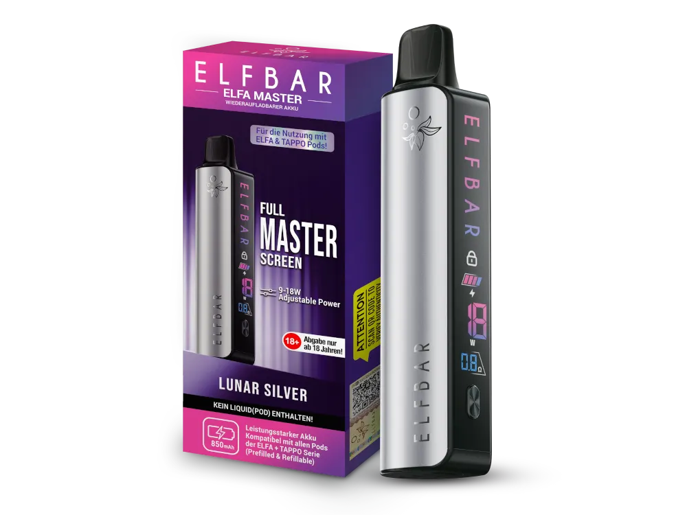 Elfbar Elfa Master Akkuträger in Lunar Silver