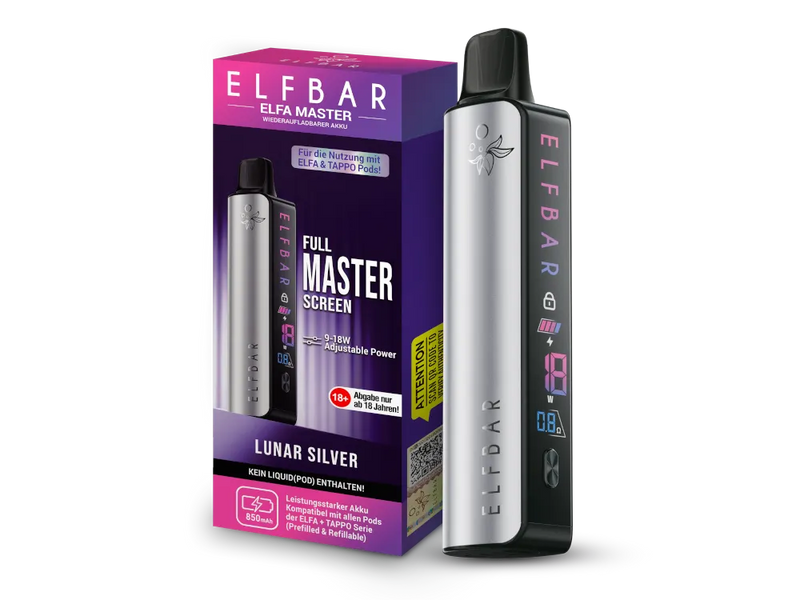 Elfbar Elfa Master Akkuträger in Lunar Silver