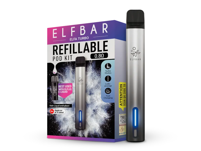 Elfbar Elfa Turbo Pod Kit in Aurora Black