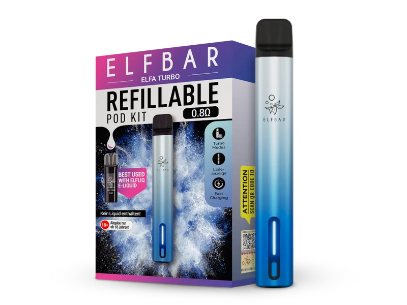Elfbar Elfa Turbo Pod Kit in Aurora Cyan