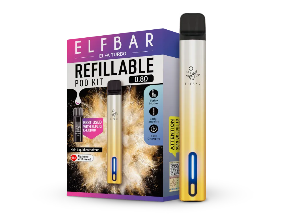 Elfbar Elfa Turbo Pod Kit in Aurora Gold