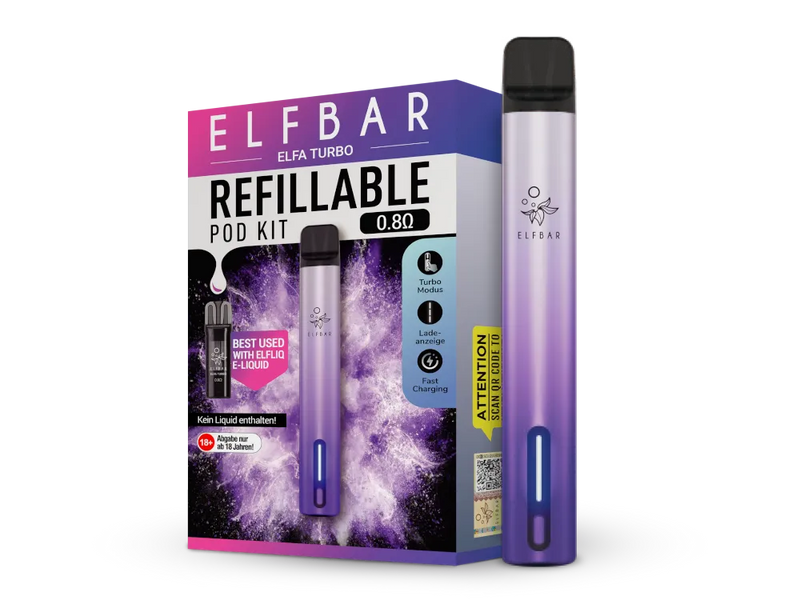 Elfbar Elfa Turbo Pod Kit in Aurora Purple