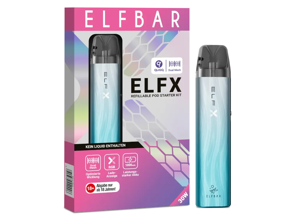 Elfbar ELFX Pod Kit in Silber-Blau