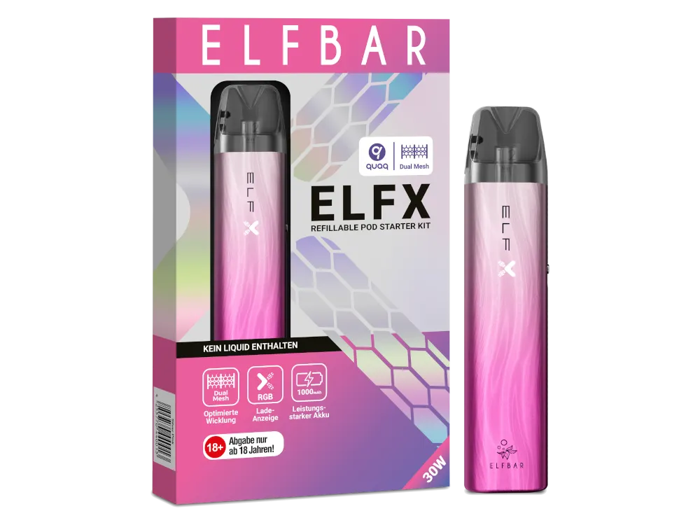 Elfbar ELFX Pod Kit in Silber-Pink