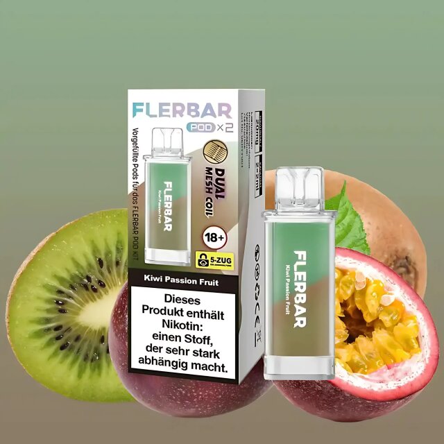 Flerbar Pod 2Stk - Kiwi Passion Fruit