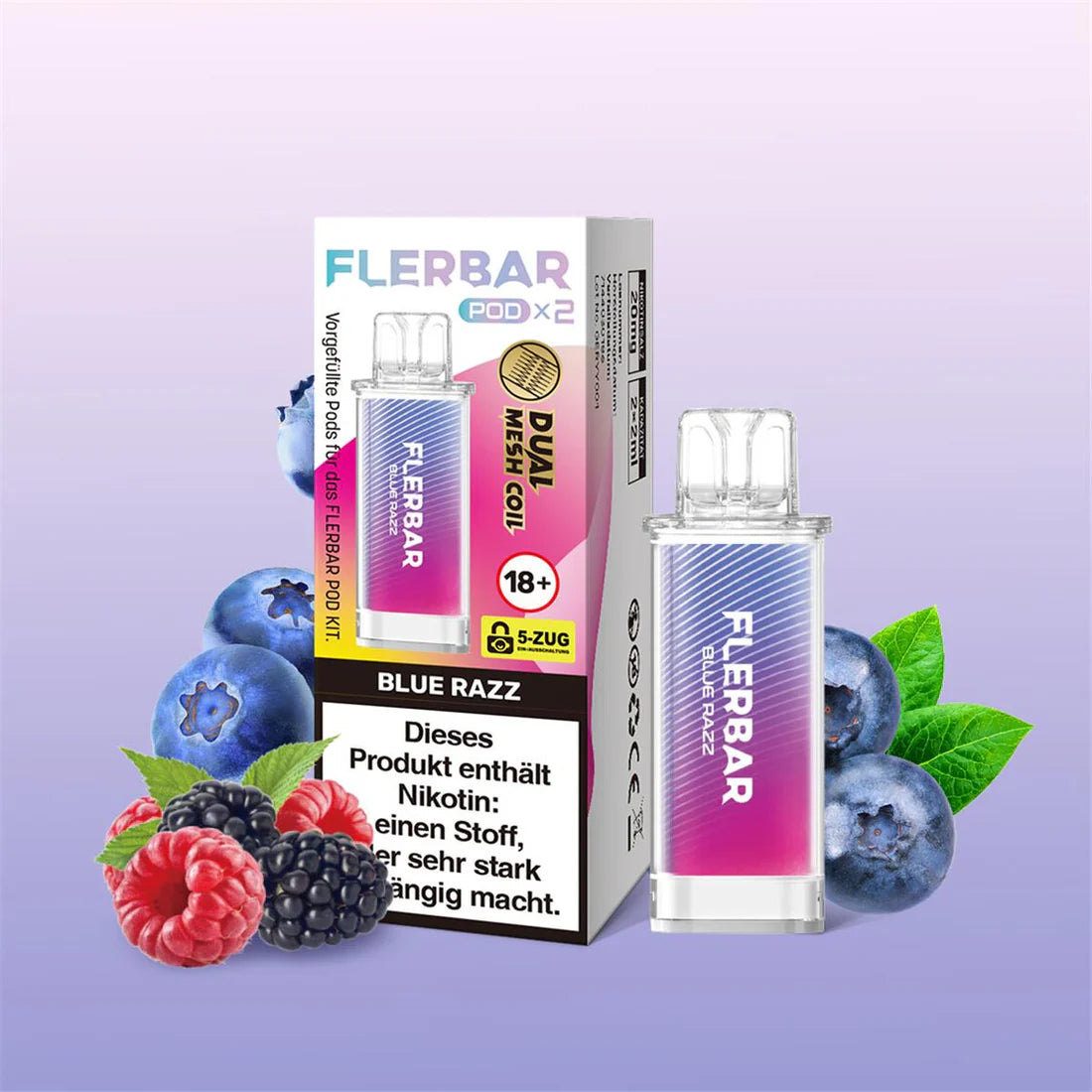 Flerbar Pod 2Stk - Blue Razz