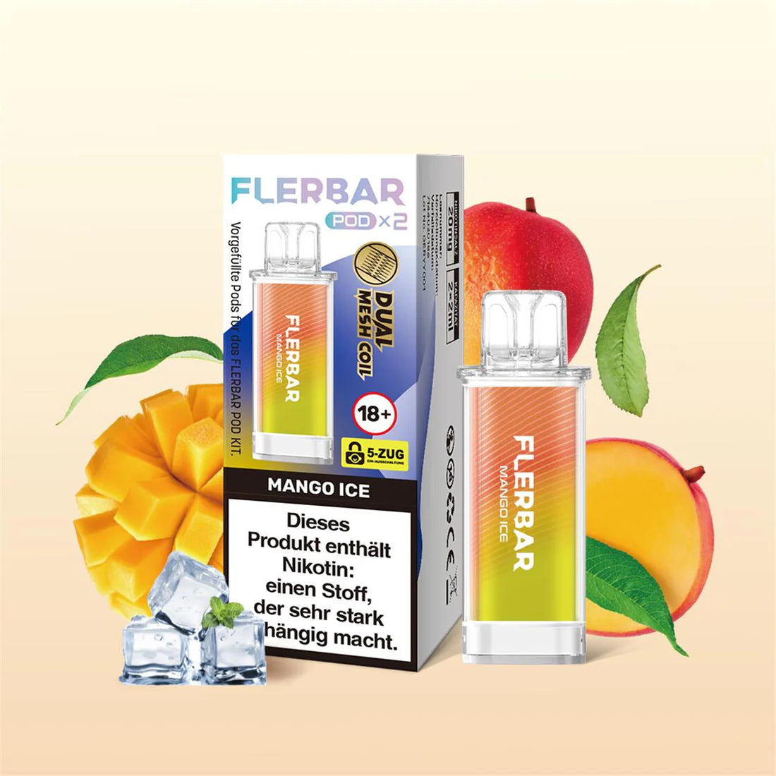 Flerbar Pod 2Stk - Mango Ice