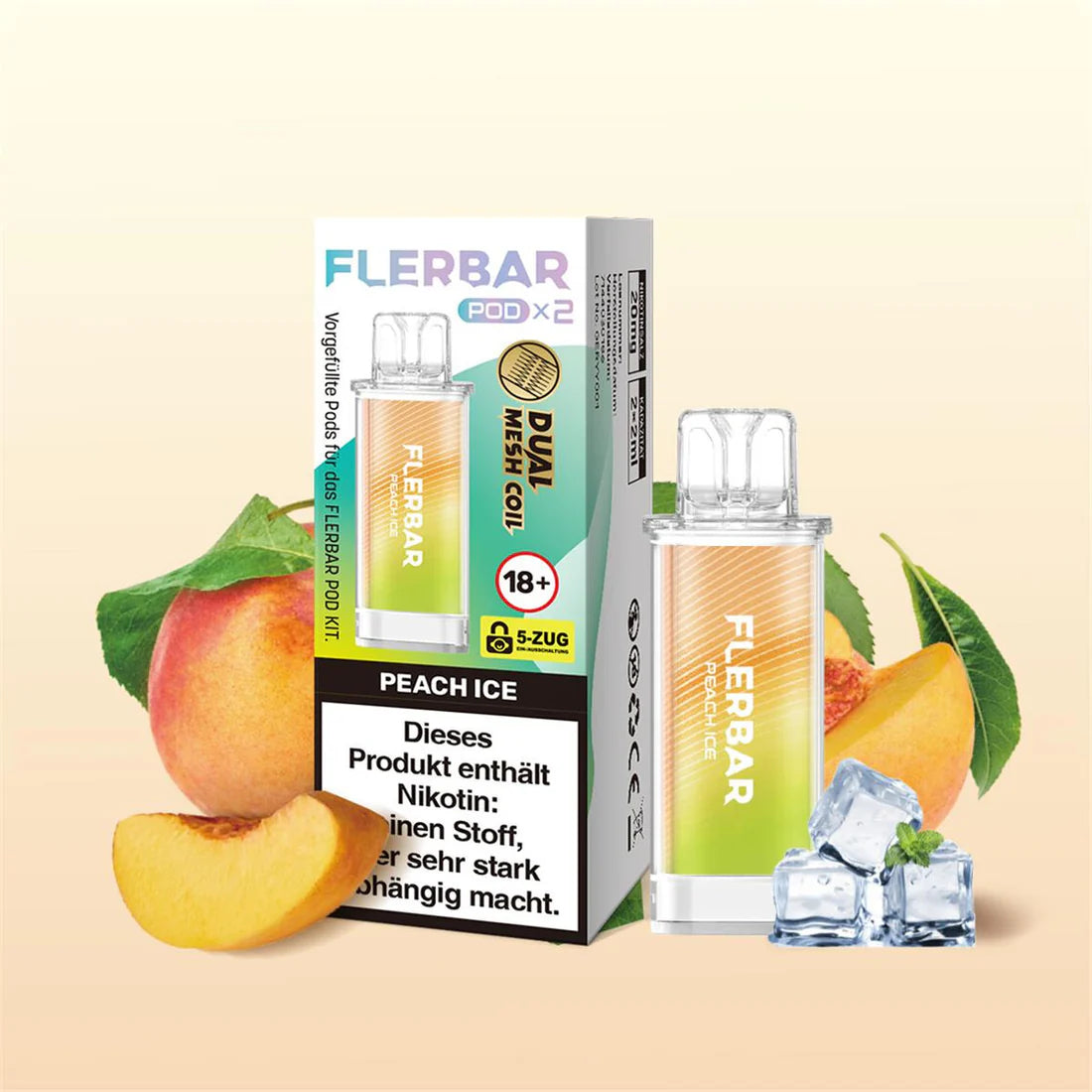 Flerbar Pod 2Stk - Peach Ice