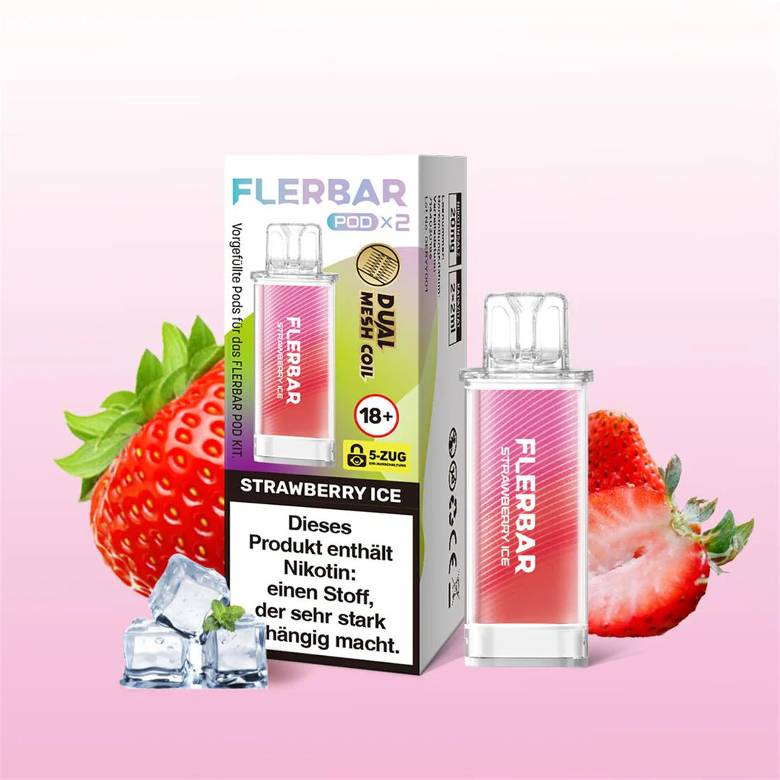 Flerbar Pod 2Stk - Strawberry Ice