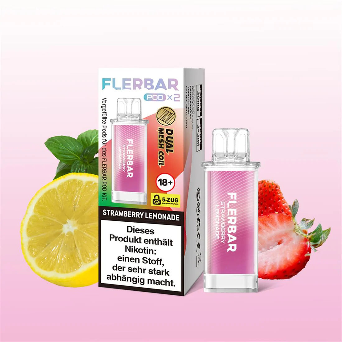 Flerbar Pod 2Stk - Strawberry Lemonade