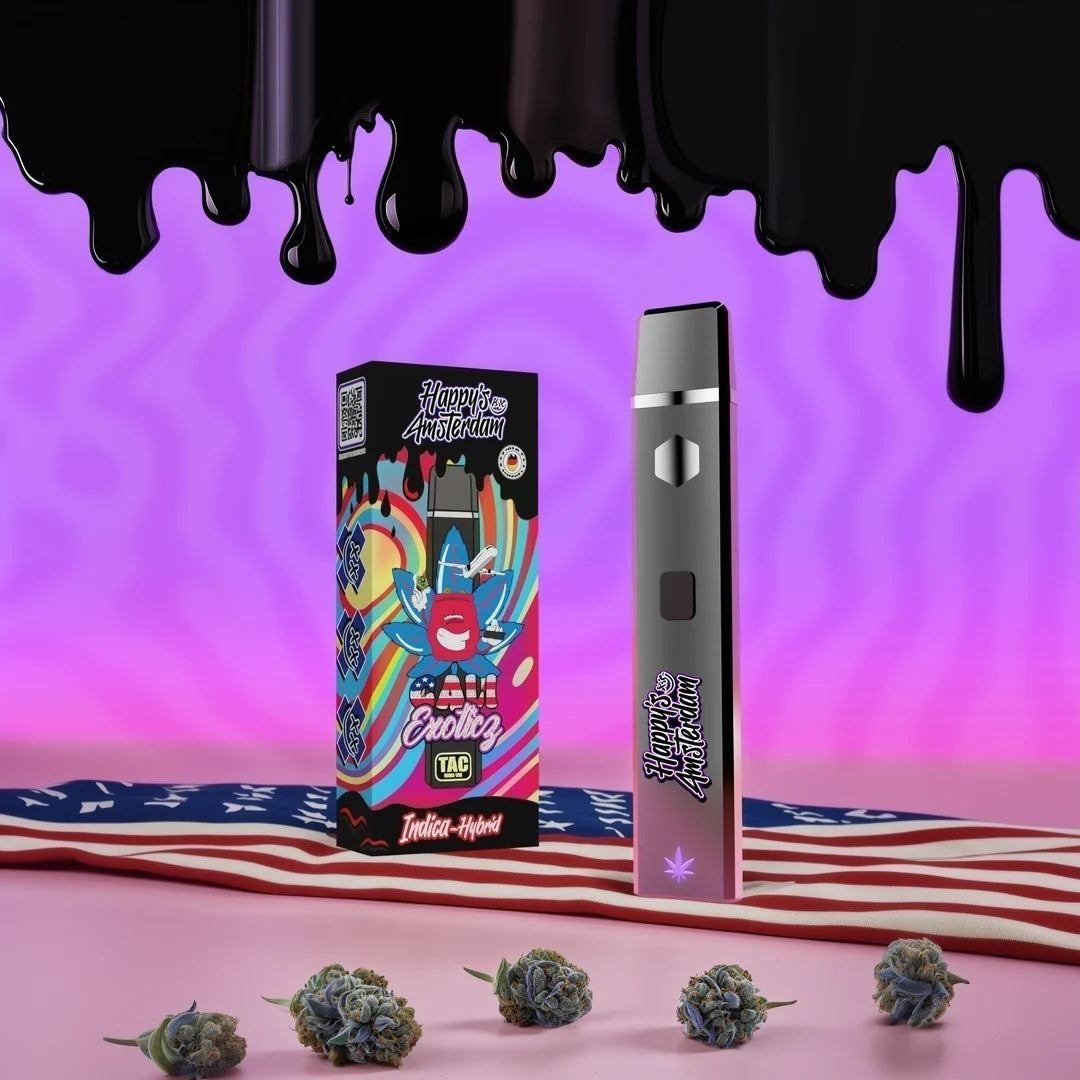 Happys Amsterdam Cali Exoticz TAC Vape Premium Hybrid HHC Alternative