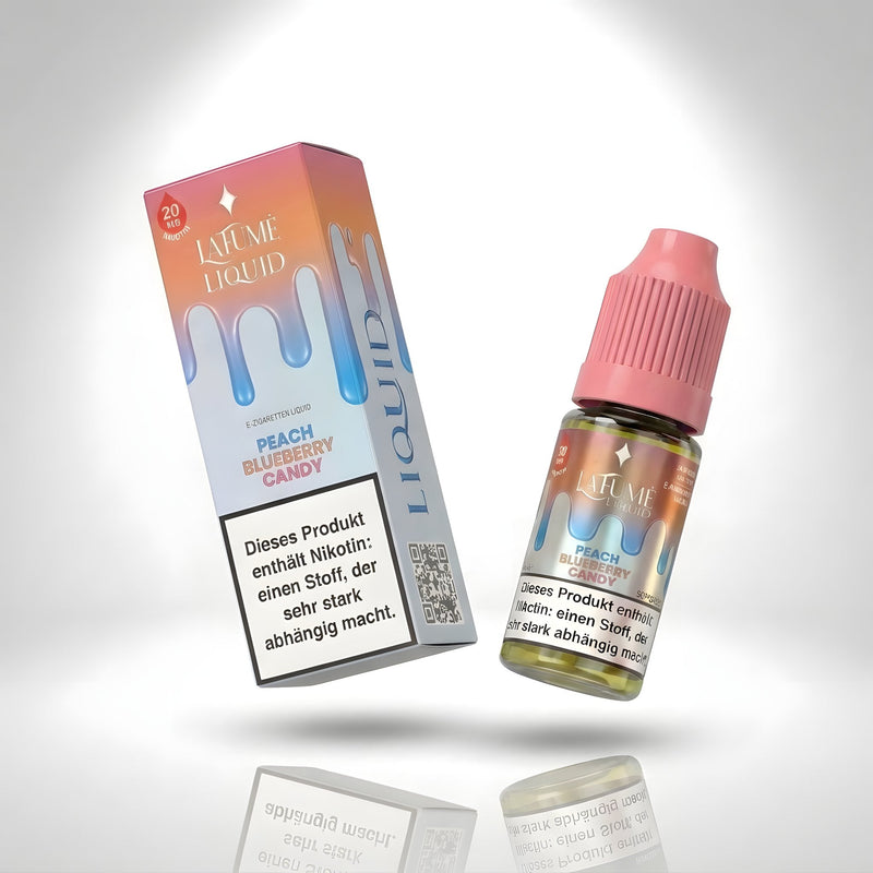 La Fume Liquid Peach Blueberry Candy, 10-ml-Flasche mit Umkarton, 20 mg/ml Nikotinsalz
